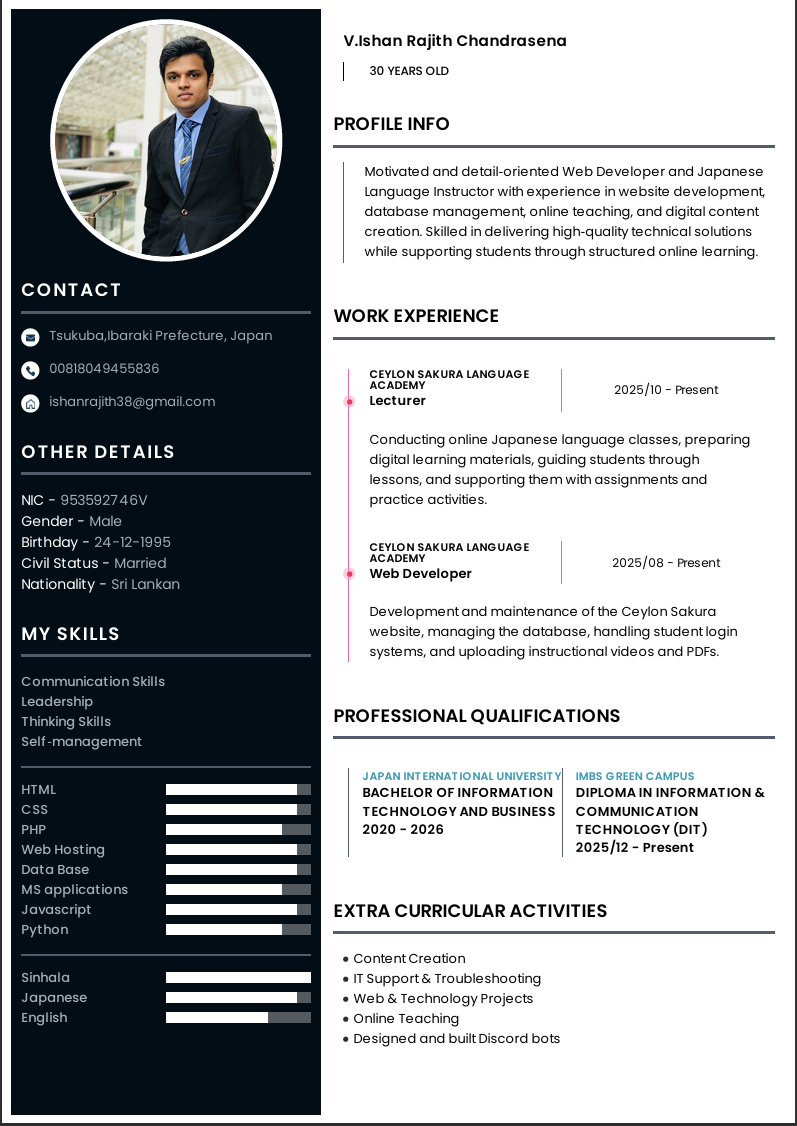 English CV Preview